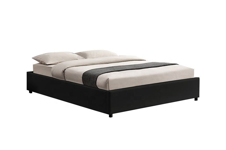 Rangka Tempat Tidur Penyimpanan Lift Gas Hotel Kulit Imitasi Modern 1155G