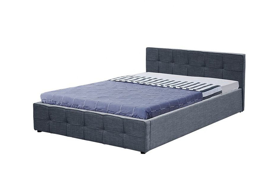 Rangka Tempat Tidur Penyimpanan Ottoman Berlapis Ratu Kain Headboard Panel 1295G