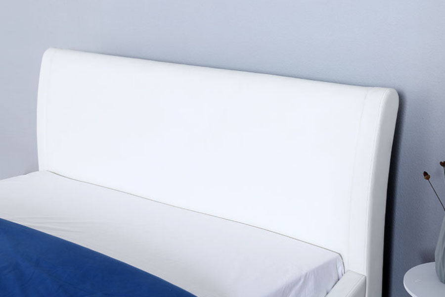 Rangka Tempat Tidur Penyimpanan Kamar Tidur Pengangkat Gas Kulit Imitasi Headboard Lembut 1280G