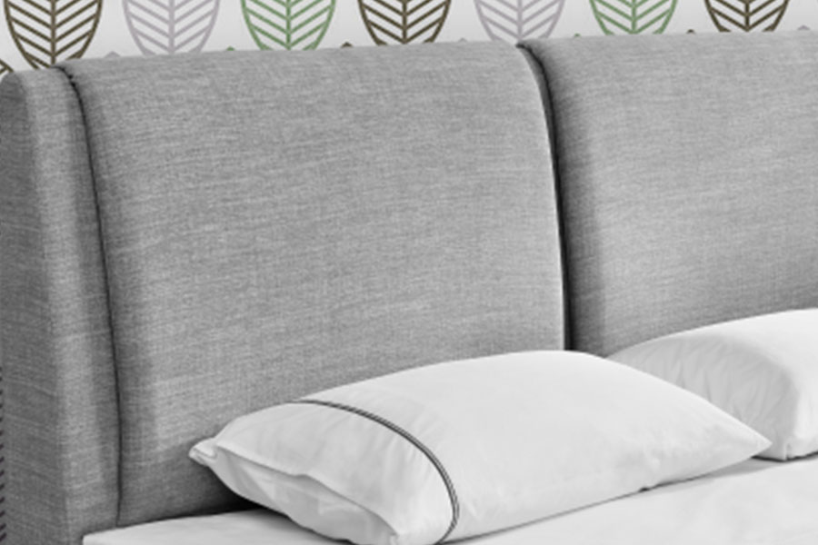 Rangka Tempat Tidur Berlapis Penyimpanan Angkat Gas Ottoman Linen Mewah 1256G