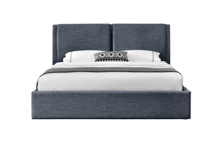 Rangka Tempat Tidur Berlapis Penyimpanan Angkat Gas Ottoman Linen Mewah 1256G